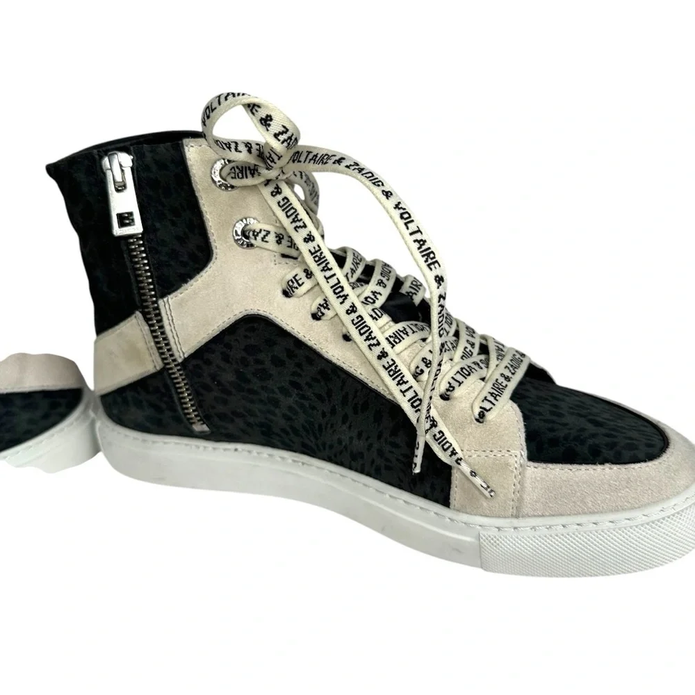 Zadig & Voltaire ZV1747 High Flash Sneakers Size 39 - Picture 8 of 10